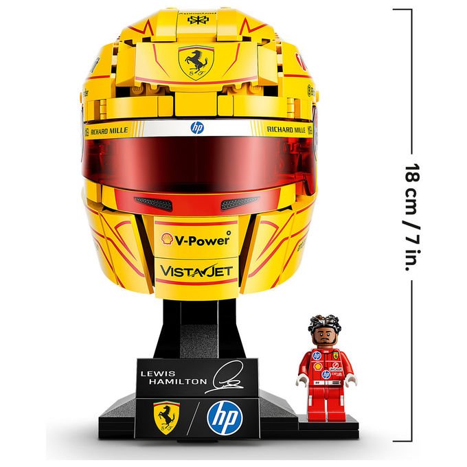 Lego 43022 Editions Casco di Lewis Hamilton Scuderia Ferrari HP 884 pezzi con Minifigure F1 da Collezione colore Multicolore