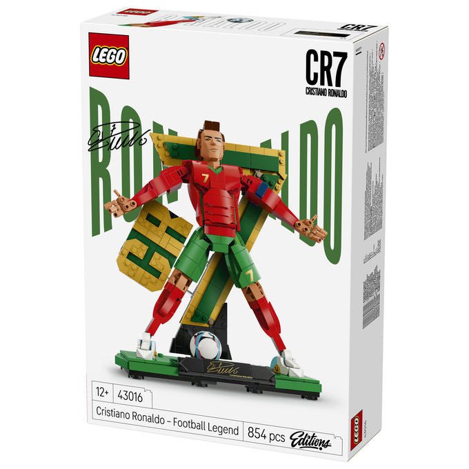 Lego 43016 Editions Cristiano Ronaldo Leggenda del Calcio Set da Costruzione 854 pezzi 2 Pose Multicolore
