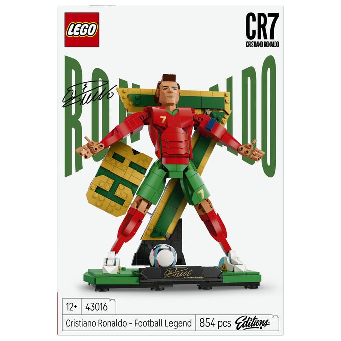 Lego 43016 Editions Cristiano Ronaldo Leggenda del Calcio Set da Costruzione 854 pezzi 2 Pose Multicolore
