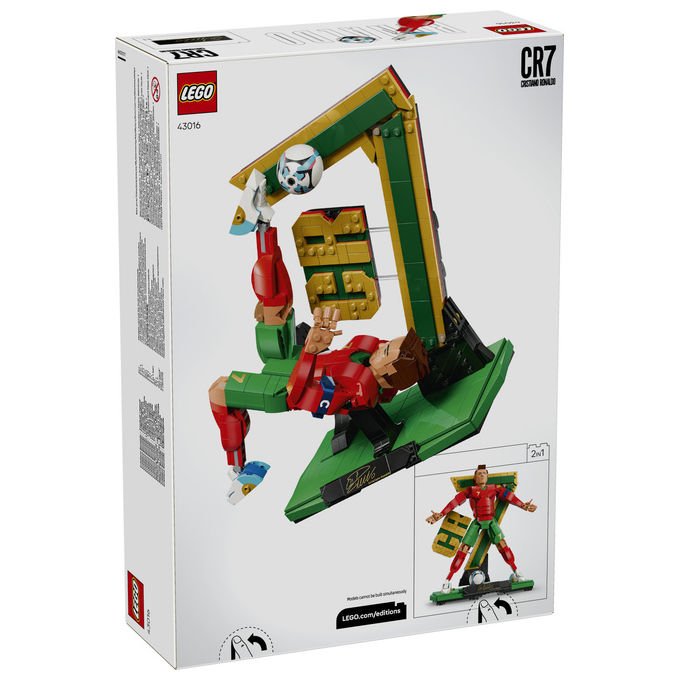 Lego 43016 Editions Cristiano Ronaldo Leggenda del Calcio Set da Costruzione 854 pezzi 2 Pose Multicolore