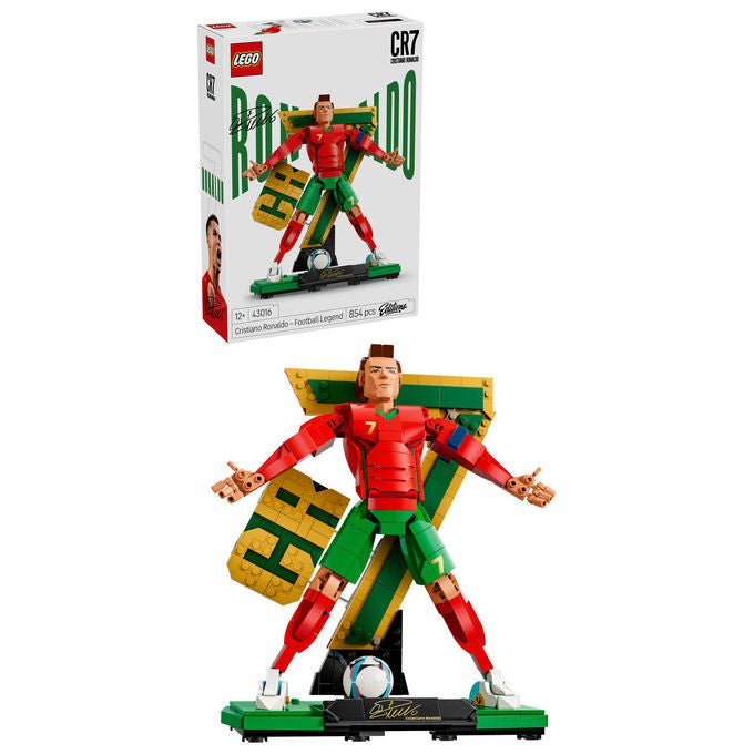 Lego 43016 Editions Cristiano Ronaldo Leggenda del Calcio Set da Costruzione 854 pezzi 2 Pose Multicolore