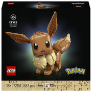 Lego 72151 Pokémon Set da Costruzione Eevee Figure Snodabile 587 Pezzi per Adulti 18+ colore Multicolore