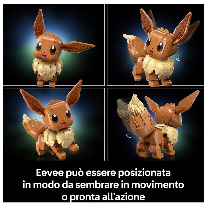 Lego 72151 Pokémon Set da Costruzione Eevee Figure Snodabile 587 Pezzi per Adulti 18+ colore Multicolore