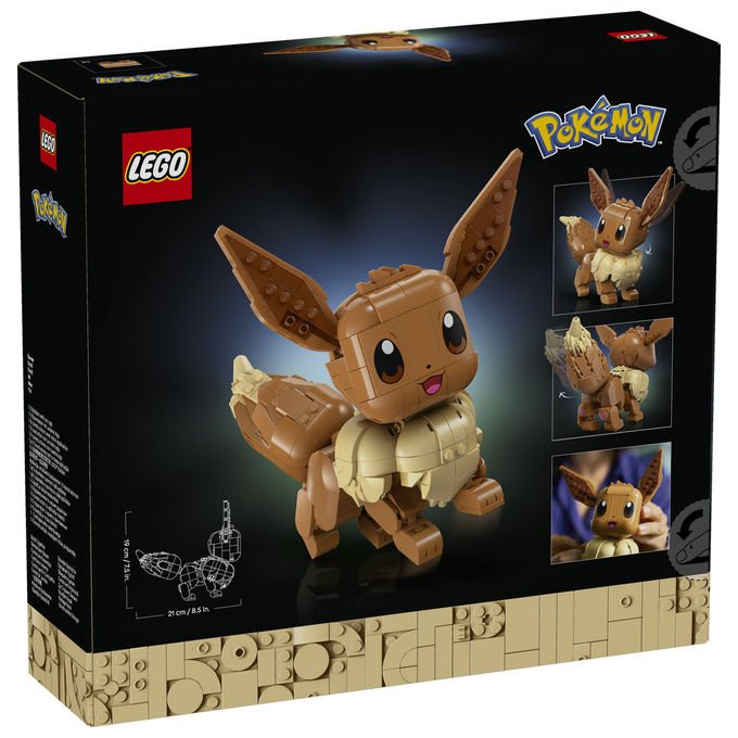 Lego 72151 Pokémon Set da Costruzione Eevee Figure Snodabile 587 Pezzi per Adulti 18+ colore Multicolore