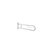 Gedy 565702 Snug Barra Ribaltabile Bagno con Portarotolo Acciaio Inox AISI 304 portata 150 Kg colore Bianco