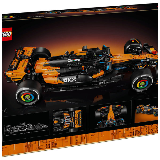 Lego 42228 Technic Set di Costruzione Auto McLaren MCL39 F1 scala 1:8 1675 pezzi Motore V6 DRS per Adulti