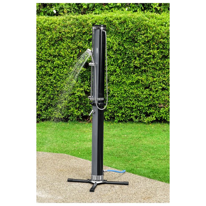 Bestway 58696 SolarFlow Doccia Solare da Esterno 35 L con Miscelatore Soffione Regolabile e Portaoggetti colore Nero