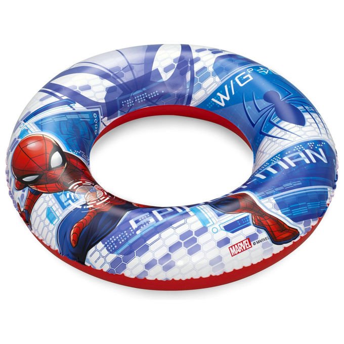 Bestway 98003 Salvagente Gonfiabile Marvel Spiderman per Bambini 3-6 anni 56 cm colore Blu e Rosso