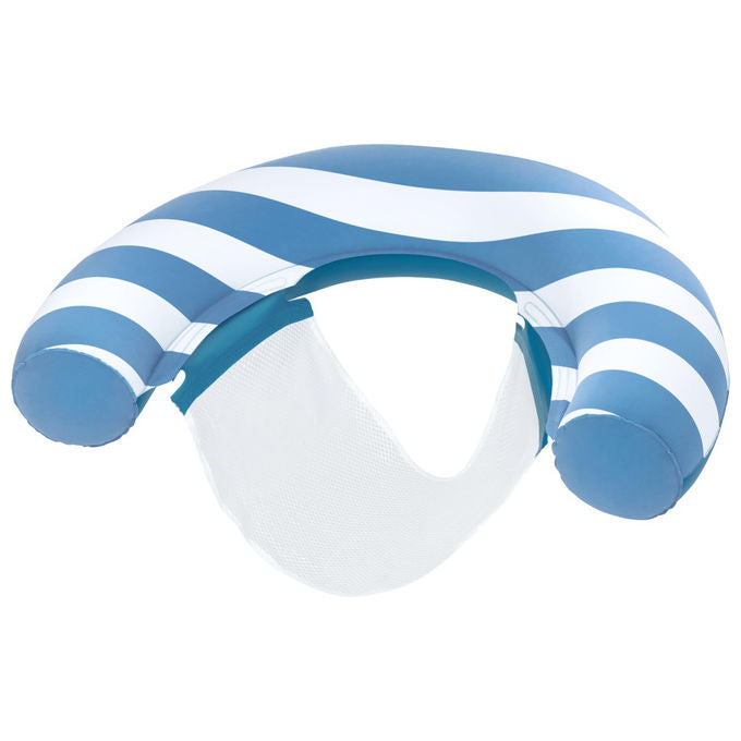 Bestway 43852 Comfort Plush Poltrona Sdraio Galleggiante PVC 100 Kg 1 persona colore Blu Bianco