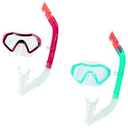 Bestway 24025 Hydro Swim Sparkling Sea Set Maschera e Boccaglio Snorkeling Bambini 7-14 Anni Lenti Policarbonato colore Multicolore