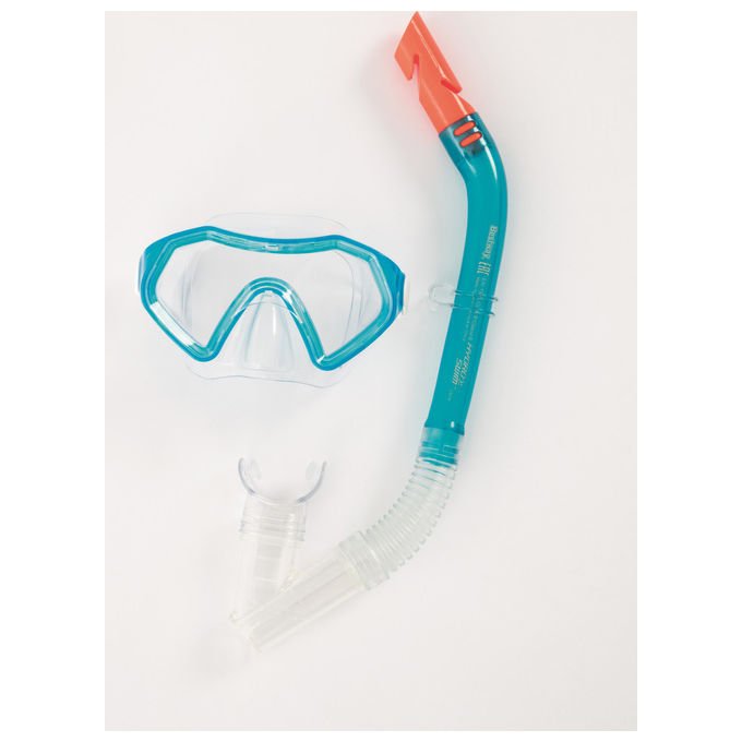 Bestway 24025 Hydro Swim Sparkling Sea Set Maschera e Boccaglio Snorkeling Bambini 7-14 Anni Lenti Policarbonato colore Multicolore