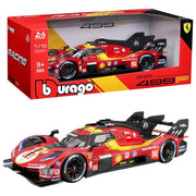Burago 18-36322 Ferrari 499P Modellino Diecast Scala 1:43 24H Le Mans 2025 N.51 AF Corse colore Rosso
