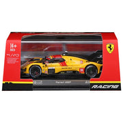 Bburago 36321 Ferrari 499P LMH Hypercar 83 24h Le Mans 2025 Automodello da collezione scala 1:43 Hard Case colore Giallo