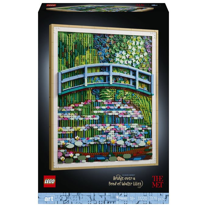 Lego 31220 ART Set da Costruzione Claude Monet Lo Stagno delle Ninfee Decorazione da Parete 3179 pezzi per Adulti colore Multicolore