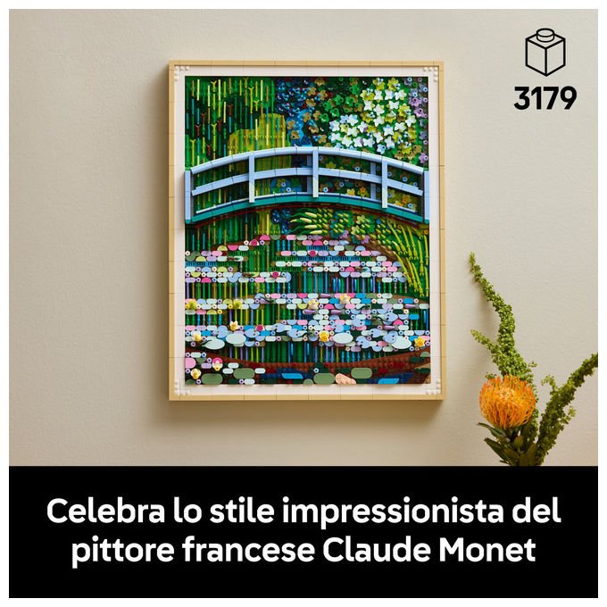 Lego 31220 ART Set da Costruzione Claude Monet Lo Stagno delle Ninfee Decorazione da Parete 3179 pezzi per Adulti colore Multicolore