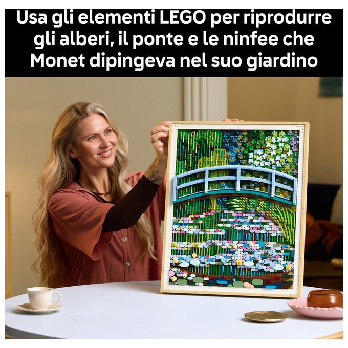 Lego 31220 ART Set da Costruzione Claude Monet Lo Stagno delle Ninfee Decorazione da Parete 3179 pezzi per Adulti colore Multicolore