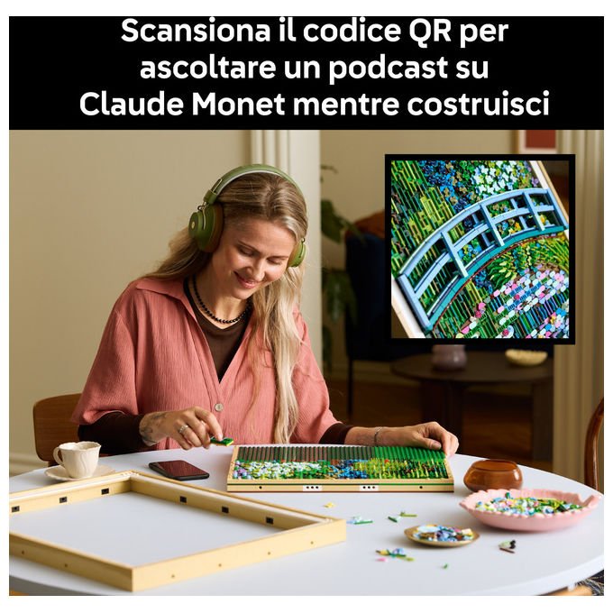 Lego 31220 ART Set da Costruzione Claude Monet Lo Stagno delle Ninfee Decorazione da Parete 3179 pezzi per Adulti colore Multicolore
