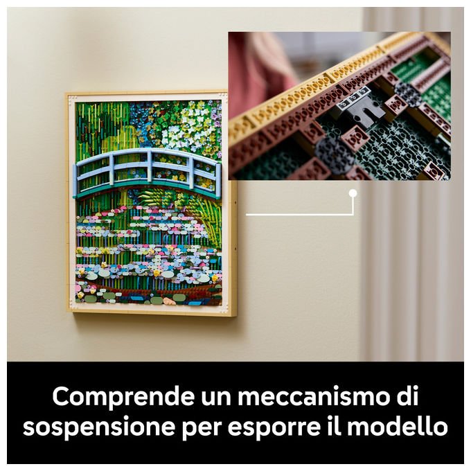 Lego 31220 ART Set da Costruzione Claude Monet Lo Stagno delle Ninfee Decorazione da Parete 3179 pezzi per Adulti colore Multicolore