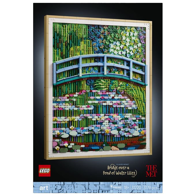 Lego 31220 ART Set da Costruzione Claude Monet Lo Stagno delle Ninfee Decorazione da Parete 3179 pezzi per Adulti colore Multicolore