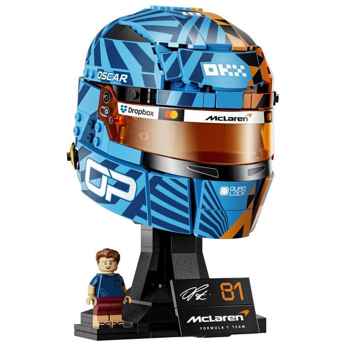Lego 43017 Editions Casco Formula 1 Oscar Piastri McLaren Mastercard F1 Team 793 pezzi 14+ colore Papaya e Blu