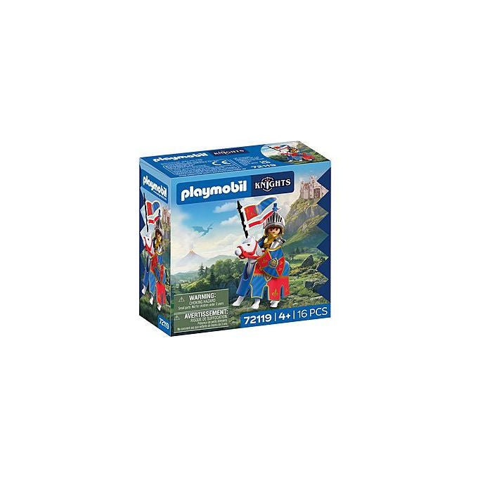 Playmobil 72119 Knights Comandante dei Cavalieri del Leone Set da Gioco con Cavallo e Accessori 16 pz colore Multicolore