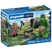 Playmobil 72116 Knights Troll con Tesoro dei Cavalieri del Leone Set da Gioco 23 pezzi 4 anni+