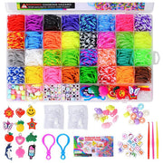 Globo 43184 Set Elastici Morbidi per Capelli e Braccialetti 180 pezzi con Accessori colore Assortito