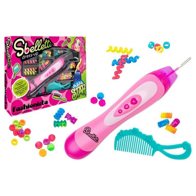 Globo 41075 Crea Trecce con Perline Kit Creativo Playset per Bambine 5+ anni