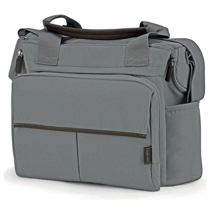 Inglesina Aptica Dual Bag Borsa Fasciatoio Multifunzione 2 Tasche Isotermiche Pochette Staccabile colore Crystal Grey