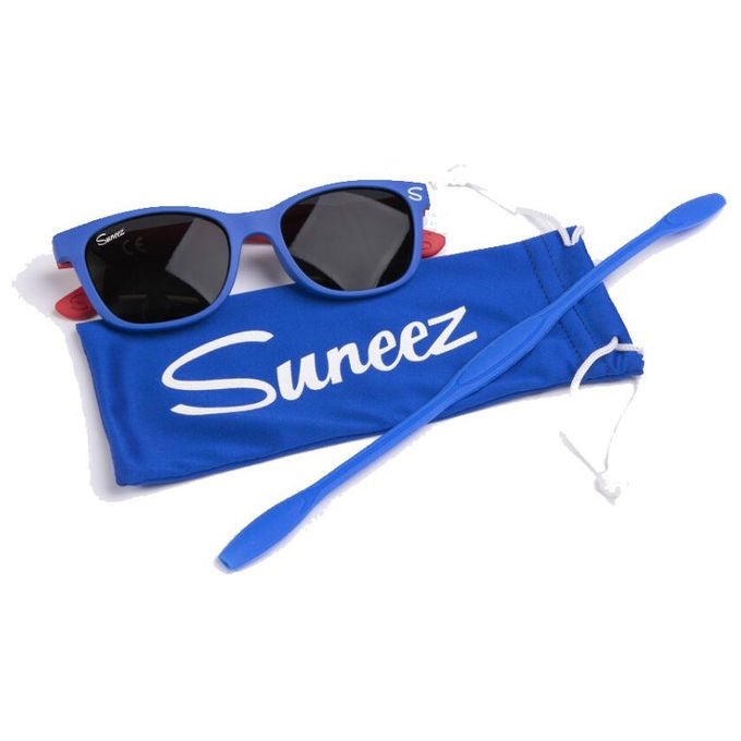 Suneez Occhiali da sole bambini 8-12 anni lenti polarizzate protezione UV400 colore Blu Rosso