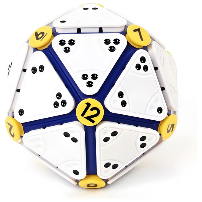 Recent Toys 5010 Icosoku Rompicapo Logico 3D Icosaedro 12 Bottoni 20 Tessere Triangolari colore Bianco