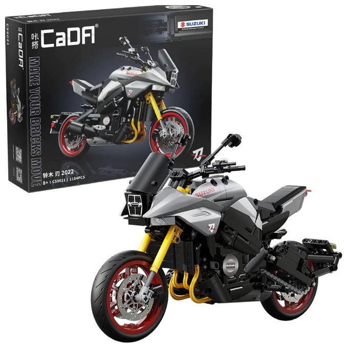 CaDA C59021W Suzuki Katana 2022 Set Costruzione Moto 1104 Pezzi Scala 1:6 colore Grigio Nero