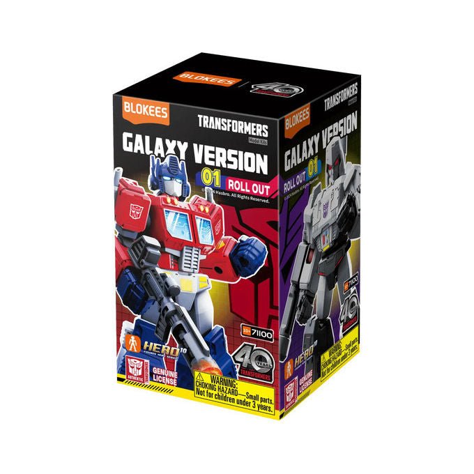 Blokees 71100 Transformers Galaxy Version 01 Roll Out Model Kit Blind Box 51 pezzi ABS Snap Fit colori Assortiti
