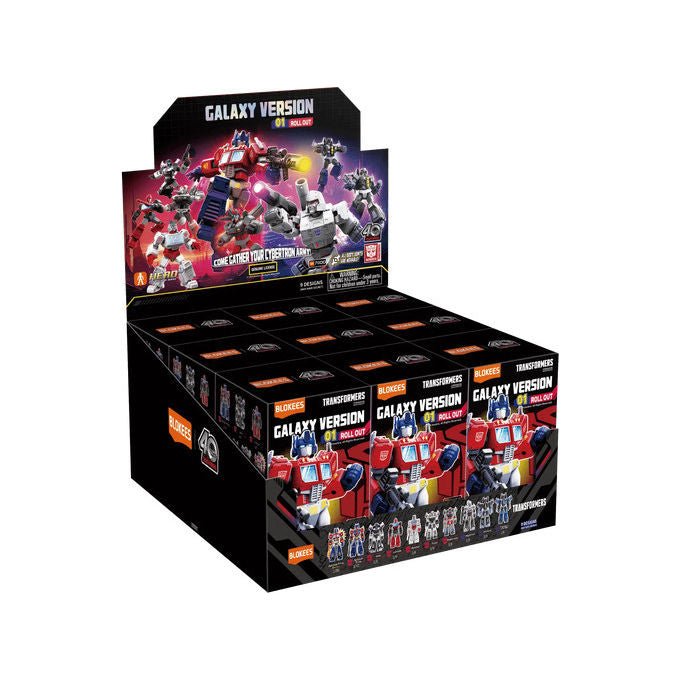 Blokees 71100 Transformers Galaxy Version 01 Roll Out Model Kit Blind Box 51 pezzi ABS Snap Fit colori Assortiti