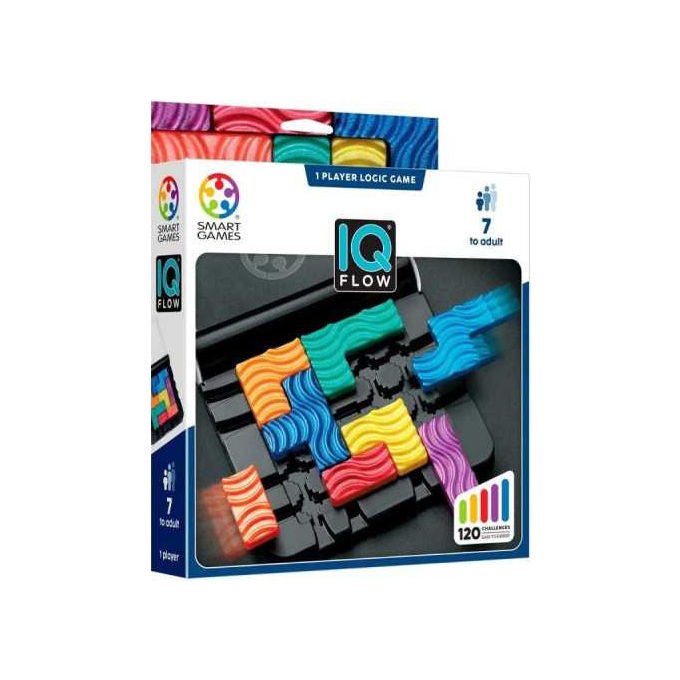 SmartGames SG 340 IQ Flow Rompicapo di Logica 120 Sfide Gioco Solitario 1 Giocatore dai 7 anni