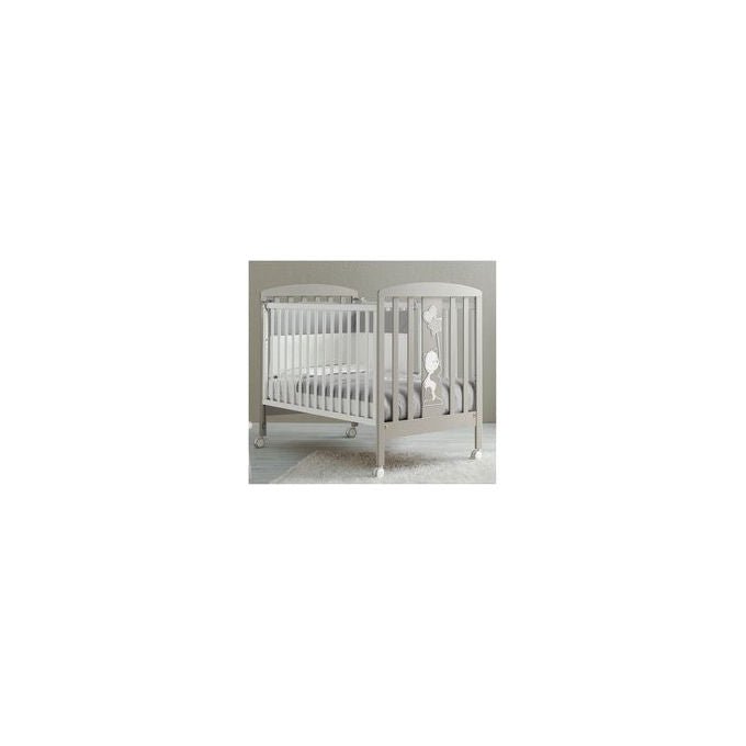 Pali 0127ORSBS Orsetto Lettino per bambini legno massello rete 5 altezze 125x62 cm colore Bianco