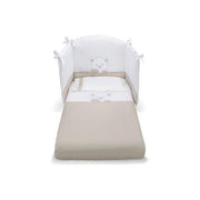 Pali 0687LOVE Love Set Lettino 3 pezzi Paracolpi Sacco Federa Cotone Anallergico colore Grigio