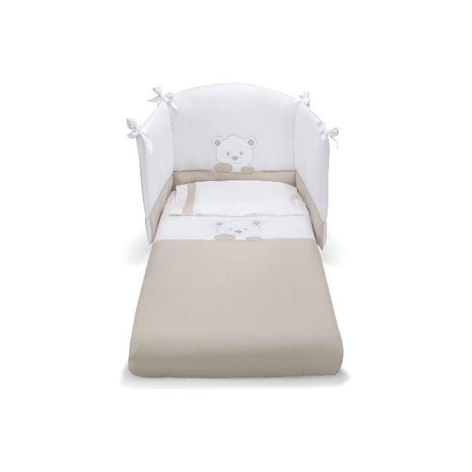 Pali 0687LOVE Love Set Lettino 3 pezzi Paracolpi Sacco Federa Cotone Anallergico colore Grigio