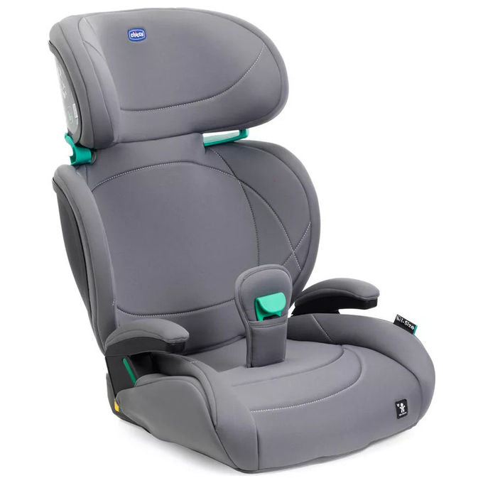 Chicco 00087123850000 Quizy Lite i-Size Seggiolino Auto Bambini 100-150 cm 15-36 Kg ECE R129 Poggiatesta Regolabile 2 Posizioni Reclinazione colore Stone