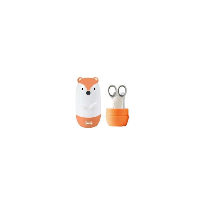 Chicco 00010731200000 Set Baby Manicure 4 in 1 forbicina tagliaunghie pinzetta lime neonato colore Arancione
