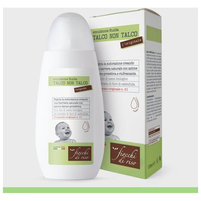 Fiocchi di Riso Talco Non Talco Originale Emulsione Fluida Dermo-Protettiva Anti-Zanzare 240 ml