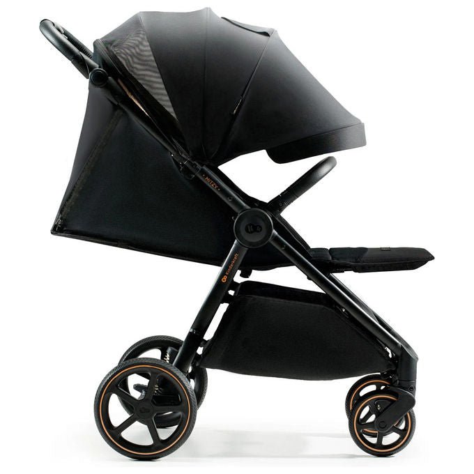 Kinderkraft KSMITZ00BLK0000 Mitzy Passeggino leggero seduta XL fino a 22 Kg ruote ammortizzate cappotta UPF50+ colore Nero