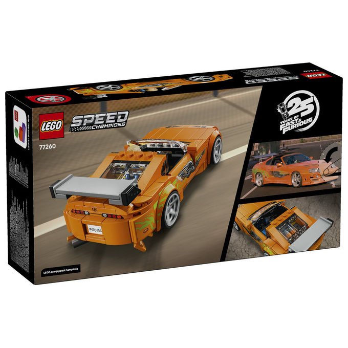 Lego 77260 Speed Champions Set da costruzione The Fast and The Furious Toyota Supra MK4 292 pezzi con Minifigure Brian O'Conner da 10 anni