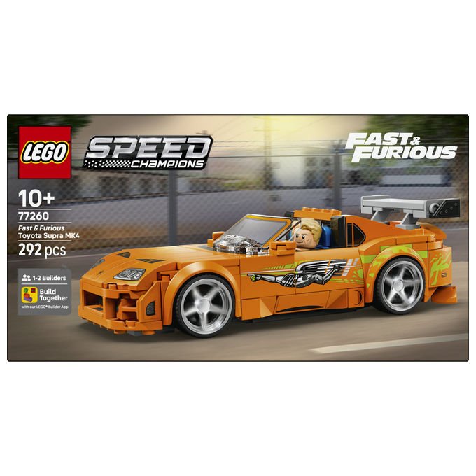 Lego 77260 Speed Champions Set da costruzione The Fast and The Furious Toyota Supra MK4 292 pezzi con Minifigure Brian O'Conner da 10 anni