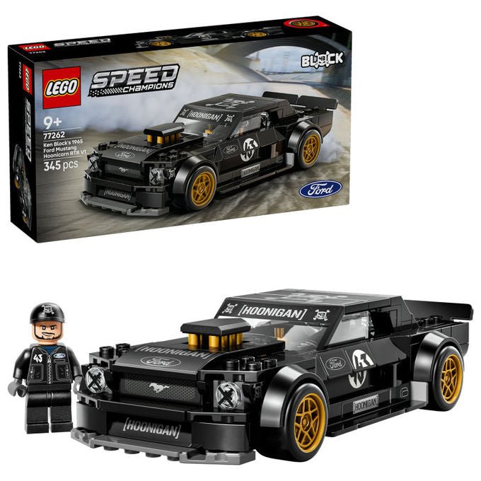 Lego 77262 Speed Champions Set da costruzione Ford Mustang 65 Hoonicorn V1 Ken Block 345 pezzi con Minifigure 9+