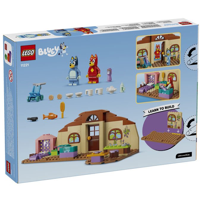 Lego 11221 Bluey Set da costruzione A Scuola con Rusty e Bluey 106 pezzi 2 minifigure 4+ anni colore Multicolore