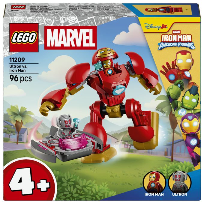 Lego 11209 Marvel Set da costruzione Ultron vs Iron Man Mech 2 Minifigure 96 pezzi eta' 4+ colore Multicolore
