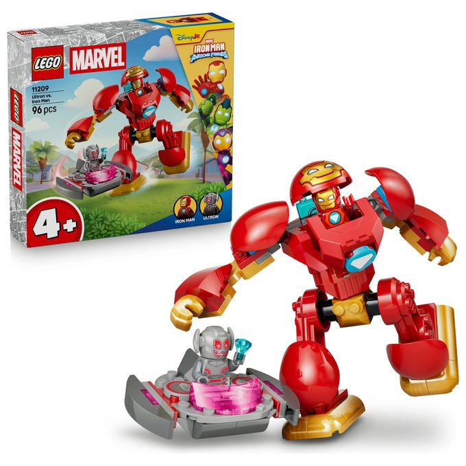 Lego 11209 Marvel Set da costruzione Ultron vs Iron Man Mech 2 Minifigure 96 pezzi eta' 4+ colore Multicolore