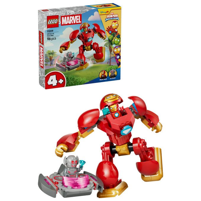 Lego 11209 Marvel Set da costruzione Ultron vs Iron Man Mech 2 Minifigure 96 pezzi eta' 4+ colore Multicolore
