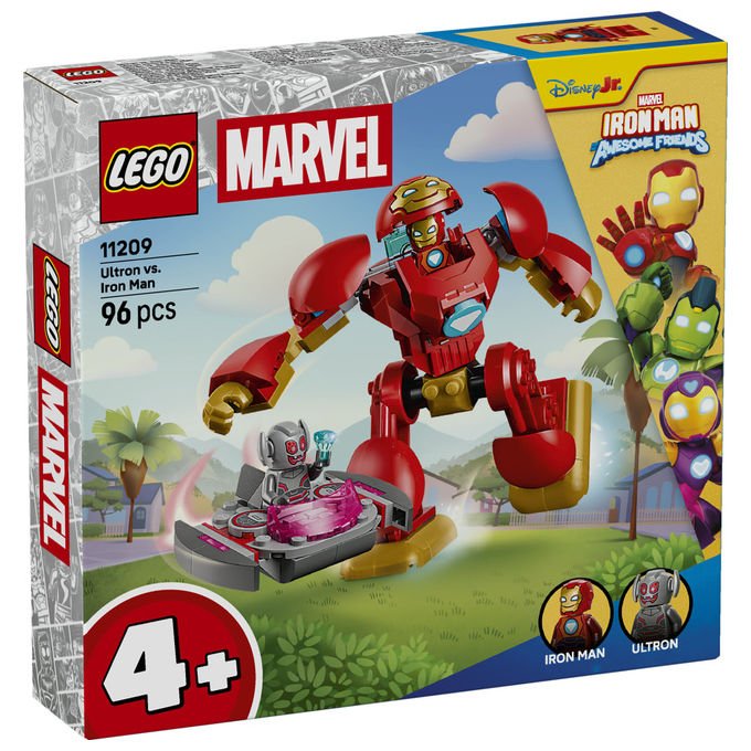 Lego 11209 Marvel Set da costruzione Ultron vs Iron Man Mech 2 Minifigure 96 pezzi eta' 4+ colore Multicolore